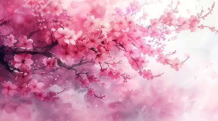 Foto op Canvas 華やかな桜のイラスト © keijiro