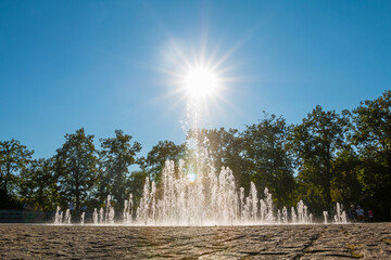 A beautiful city fountain in Torun.