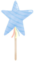Star wood toy stick