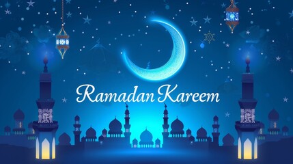 Obraz na płótnie Canvas Ramadan Kareem greeting card 