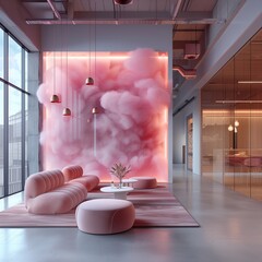 modern office with art