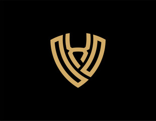 OXO creative letter shield logo design vector icon illustration