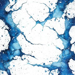 Abstract blue cosmic chemogram, chemigram crack.