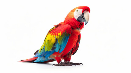 Obraz premium Bright colorful macaw on isolated background