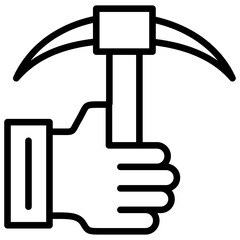 contruction black outline icon