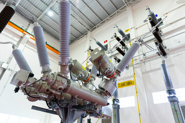 Electrical power coil and wire equipment in a power plant.