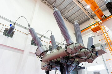 Electrical power coil and wire equipment in a power plant.