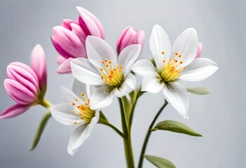 Fototapeta na wymiar beautiful Spring flower on white background