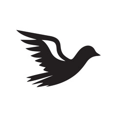 Dove icon vector symbol sign Stock Vector, dove on white