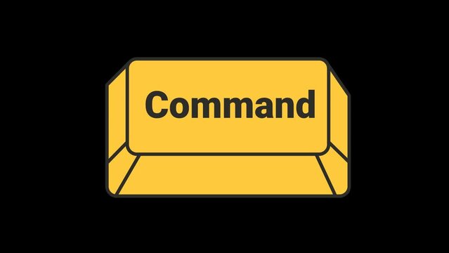 Command Key Pressing Animation with Transparent Background 