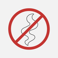 Odor free sign. Attention sticker. Vector illustration