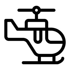 helicopter line icon