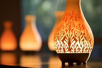 Aromatherapy Diffuser: Close-ups of an aromatherapy diffuser.