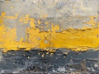 A Close-Up View of an yellow grey Aged Wall Texture