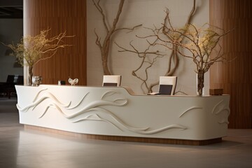 Spa Reception: Close-ups of the reception desk or welcome area.