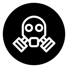 gas mask glyph icon