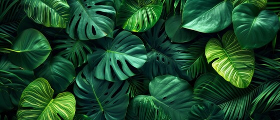 Exotic Tropical Leaves Stylized