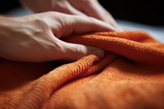 Warm Towel: Close-ups of a warm towel being applied.