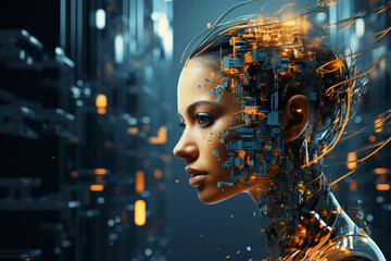 AI Innovation: Pioneering the Future. Generative AI - obrazy, fototapety, plakaty
