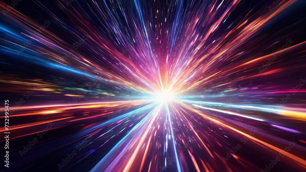 Poster abstract speed light in new universe background