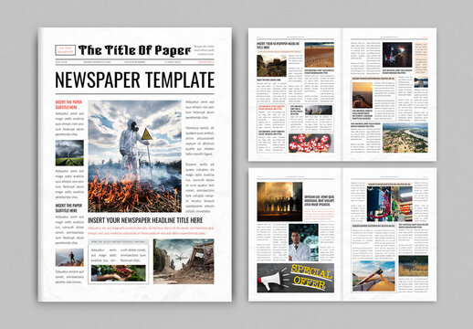 Newspaper Layout Design Template