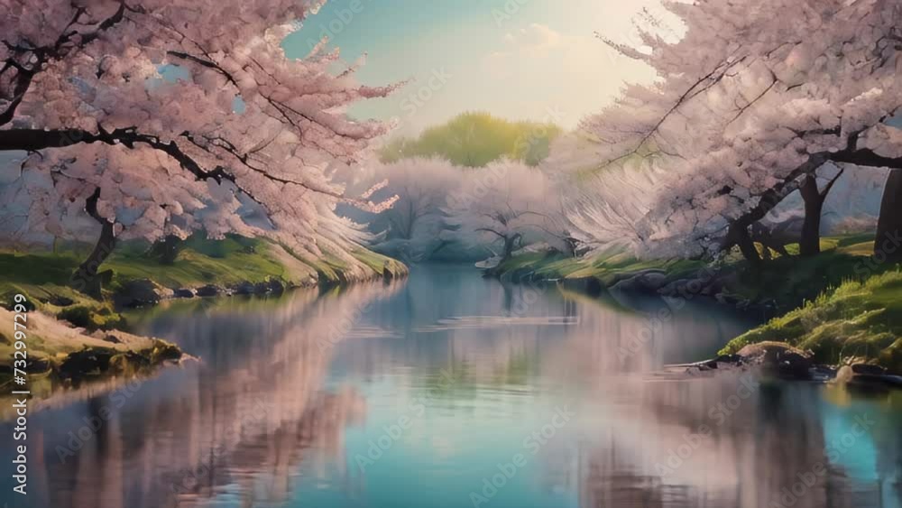 Poster reflection of trees in the lake
