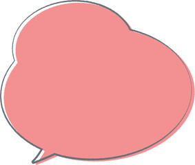 シンプルな赤い吹き出し