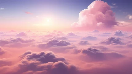 Fototapeten pink cloud sky landscape background wallpaper © skizophobia