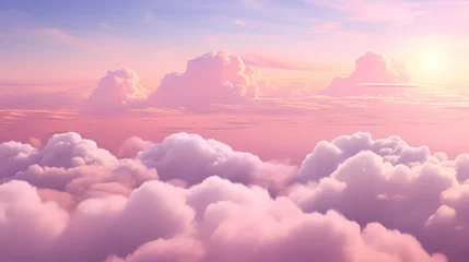 Foto op Canvas pink cloud sky landscape background wallpaper © skizophobia