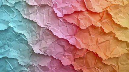 Sorbet Spring Colors Dye a Crinkled Paper Texture
