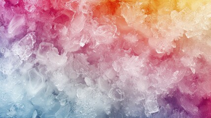 Cool Effect: Frosty Ice Texture Over Sorbet Spring Colors