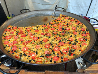 Huge pan of Paella