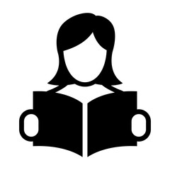 Woman reading icon