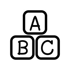 Alphabet blocks icon