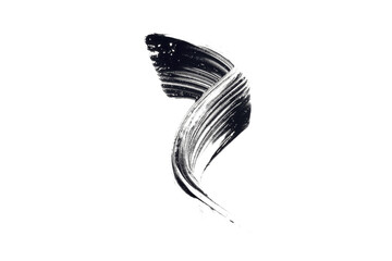swatch, mascara brushstroke smear isolated on white or transparent png background