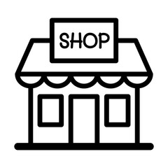 Shop building icon