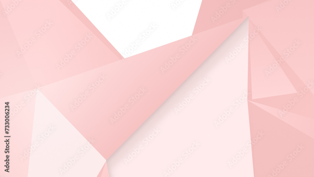 Poster abstract pink and white geometric triangle background. full frame triangular background with copy sp