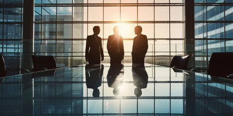 Silhouettes Of Businessmen