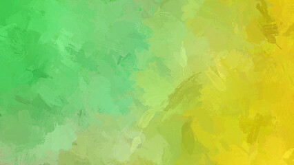 Abstract green and yellow oil painting background with brush strokes. Full frame digital oil painting on canvas. Painting done by me. 4k resolution.