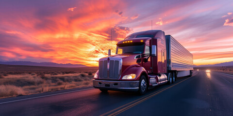 Sleek Aerodynamic Semi-truck