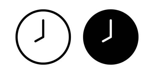 Time Vector Line Icon Illustration. - obrazy, fototapety, plakaty