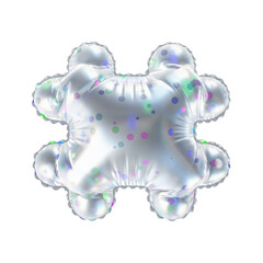 3D polka dot pattern transparent helium balloon 