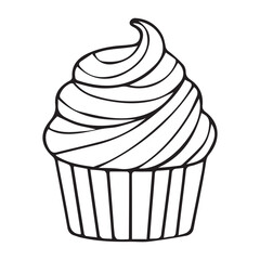 Foods doodles is drawn by hand using schematic vector symbols and objects. The icon image of a cupcake, pizza, cookies, burger, hearts, donut, ready-to-sell T-shirt designs and other goods. Vector,
