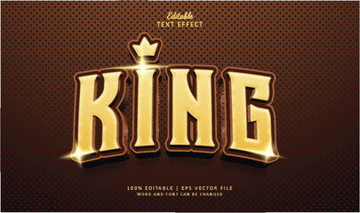 King Editable Text Effect Style Esport Gold Luxury Logo Game