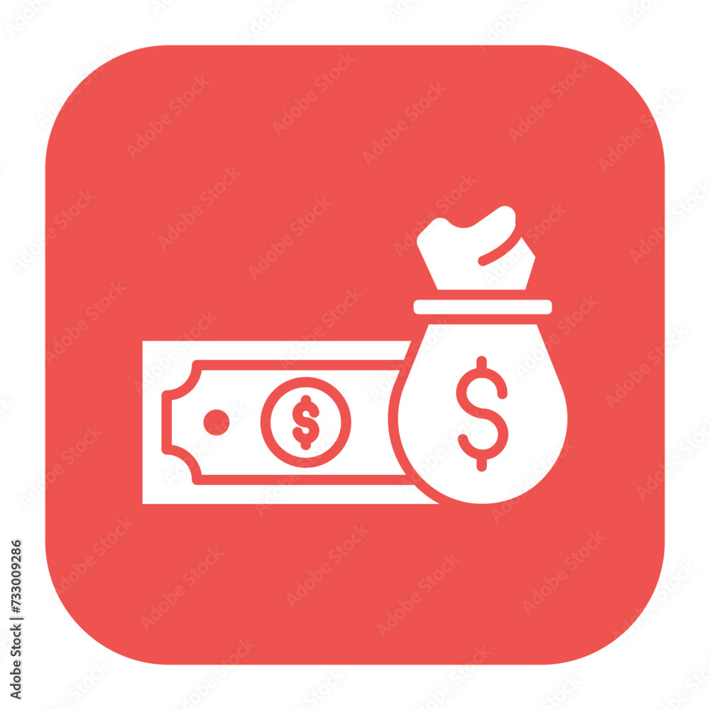 Sticker cash icon