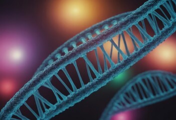 DNA molecules on the beautiful backdrop