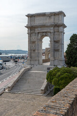 Roman Gate Ancona Italy view