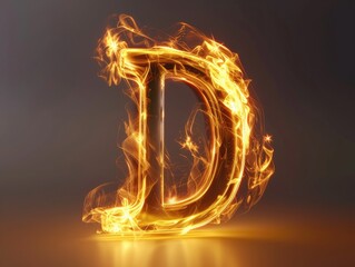 D - Created by light alphabet - lower case character