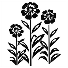 beautiful simple icon vector flowers