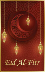 Eid al Fitr, the Muslim holiday marking the breaking of the fast of the month of Ramadan with Oriental design